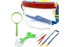 JTCJozz Bug Catcher Kit, Bug Collection Kit, Outdoor Nature Explorer Kit with Tweezers, Magnifying Glass, Science Educational Kit, Bug Observation Container for Boys and Girls