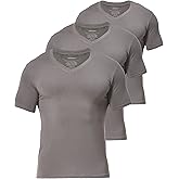 Comfneat Men's Undershirts Viscose V-Neck Cool Feeling T-Shirt 3-Pack