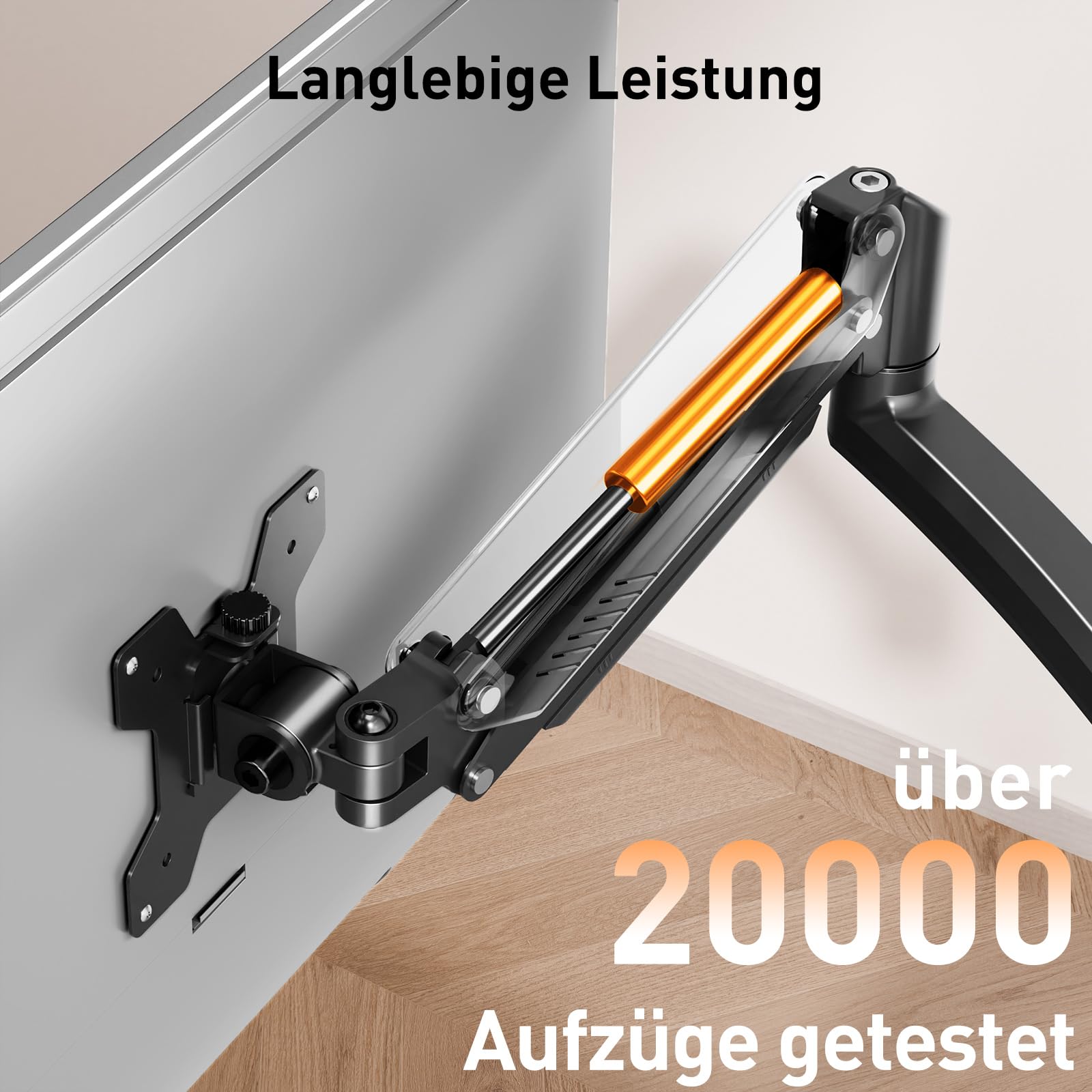 ELIVED Monitor Halterung 2 Monitore für 13-32" Bildschirme, Monitor Arm hält 2-10 kg Monitor mit VESA 75/100mm, Höhenverstellbare Dual Monitorarm mit Neigbar, Schwenkbar, Drehbar, EV6034B 5