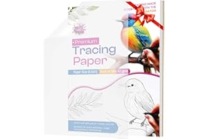 THE TOYAGATOR Tracing Paper 8.5 x 11 Inch - 100 Sheets 41lb/63gsm Trace Paper for Sketching, Preliminary Drawing, Drafting & Overlays - Premium Translucent Tracing Paper for Pencil, Marker and Ink