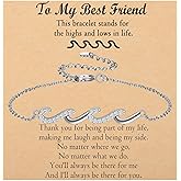 OAVOOK Friendship Bracelets Birthday Gifts for Women Best Friend Sister Gifts Wave Bracelet for Women For Birthday, Christmas, New Year