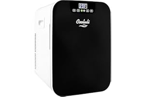 Cooluli 20 Liter Mini Fridge with Temperature Control - Black