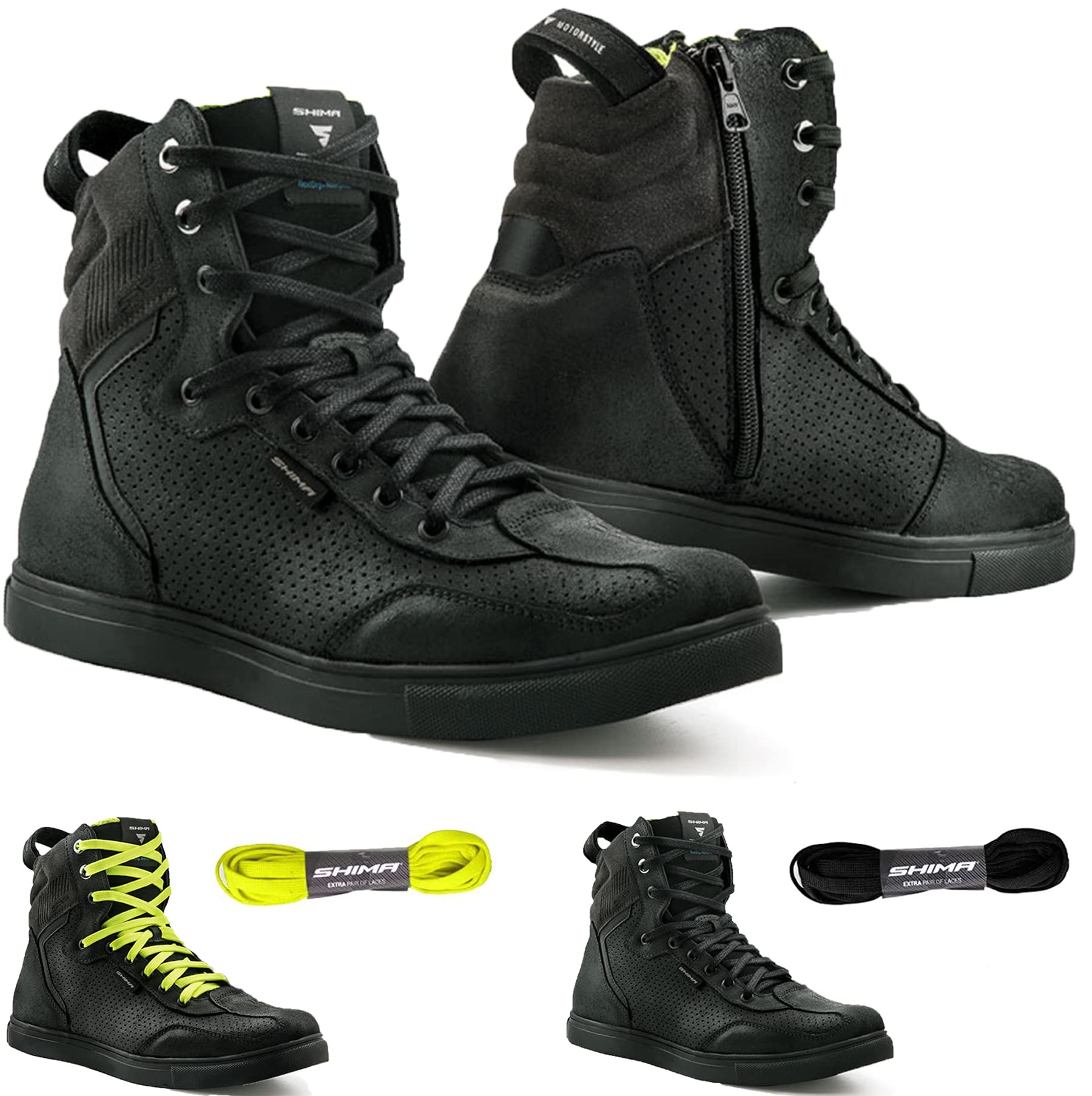 SHIMA Men's Rebel Men Wp Black 43 Motorcycle Boots, Black, EU UK