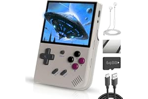 EWDGOES RG35XX Plus Handheld Game Console 3.5 in IPS Screen RG 35XX Plus Preinstalled System 64GB Gray