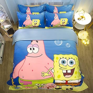 Zhouing Spongebob Schwammkopf Film Stil Bettwasche Set