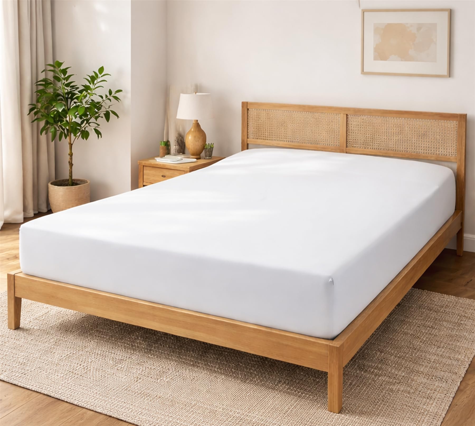 Linens Limited 100% Egyptian Cotton 400 Thread Count Extra Deep Fitted Sheet, White, King