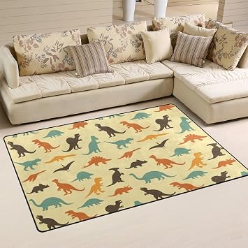 Amazon De Ingbags Teppich Dinosaurier Silhouetten 78 7 X 50 8