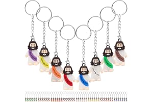 Yelakey 50 Pcs Baby Jesus Love You Figurines Keychains Mini Jesus Figures Key Chains, Christian Keychain Bulk Tiny Jesus Figurine Gift for Easter, Baptisms, Bible Studies