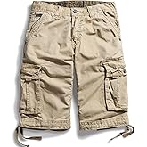 OCHENTA Men's Loose Fit Cargo Shorts with Multi Pockets