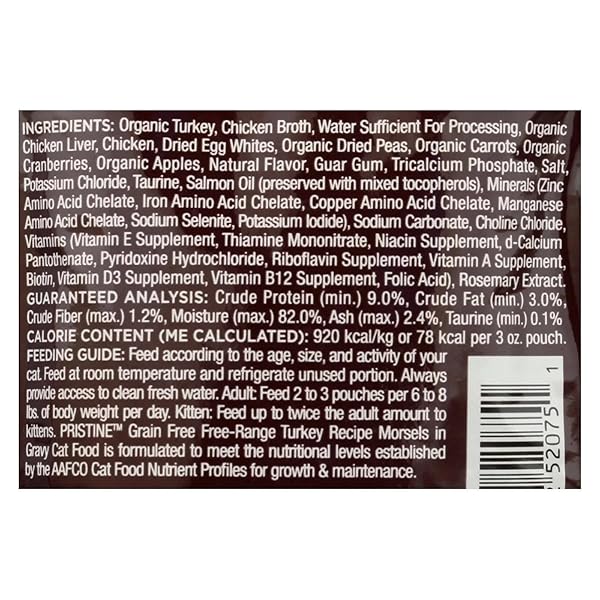 CASTOR & POLLUX TURKEY CAT FOOD, 3 OZ