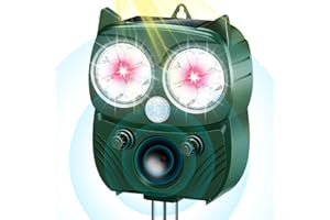 YOOYHHOME Cat Repellent Outdoor Ultrasonic Animal Repeller Solar Powered Pest Animal Deterrent Devices Motion Activated Animal Deterrent Waterproof Raccoon Repellent Scare Cats Away Outdoor Dog Rodent SkunkDeer