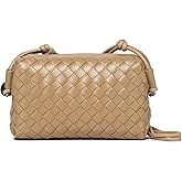 Labair Woven Crossbody Bags For Women Vegan Leather Purse Shoulder Bag with Zipper Closure.