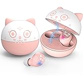 Bluetooth Kids Earbuds, Pink Wireless Earbuds for Girls and School Classroom Earpods Small Ears Headphone Earphones earpods in-Ear Headset Suitable to use with Microphone.