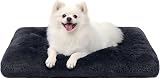KSIIA Calming Dog Bed Small Crate 60x45cm Fluffy Washable Mattress Shadow Grey