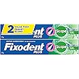 Fixodent Plus Scope Secure Denture Adhesive for Full and Partial Denture Wearers, 114 g Total (2 Count of 57 g Each)