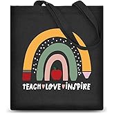 AUSVKAI Canvas Tote Bag for Women, Aesthetic Cute Grocery Grocery Reusable Cotton Gift Bag for Shooping Beach Trendy Gifts | Aesthetic, Cute, Grocery, Reusable, Gift Bag, for Shopping