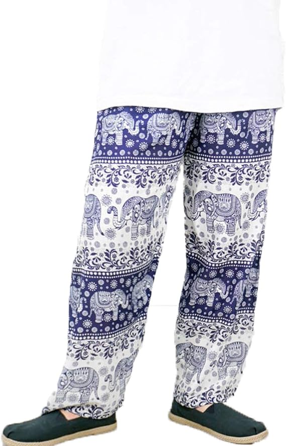 Amazon ガウチョパンツ オリエンタルワイドパンツ タイパンツ レディース エスニック アジアン ファッション 民族柄 おしゃれ カラフル フリーサイズ 部屋着 ヨガ ロングパンツ 通販