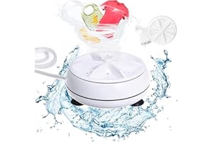 CREAMOON Mini Washing Machine,Ultrasonic Turbine Washing Machine,Portable Turbo Washer for Travel,Home,Business,Camping,Apartment,College Rooms to Cleaning Sock,Underwear