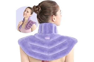 SuzziPad Microwave Heating Pad for Neck and Shoulders, Weighted Shoulder Wrap to Reduce Discomfort, Heated Wraps with Herbal 
