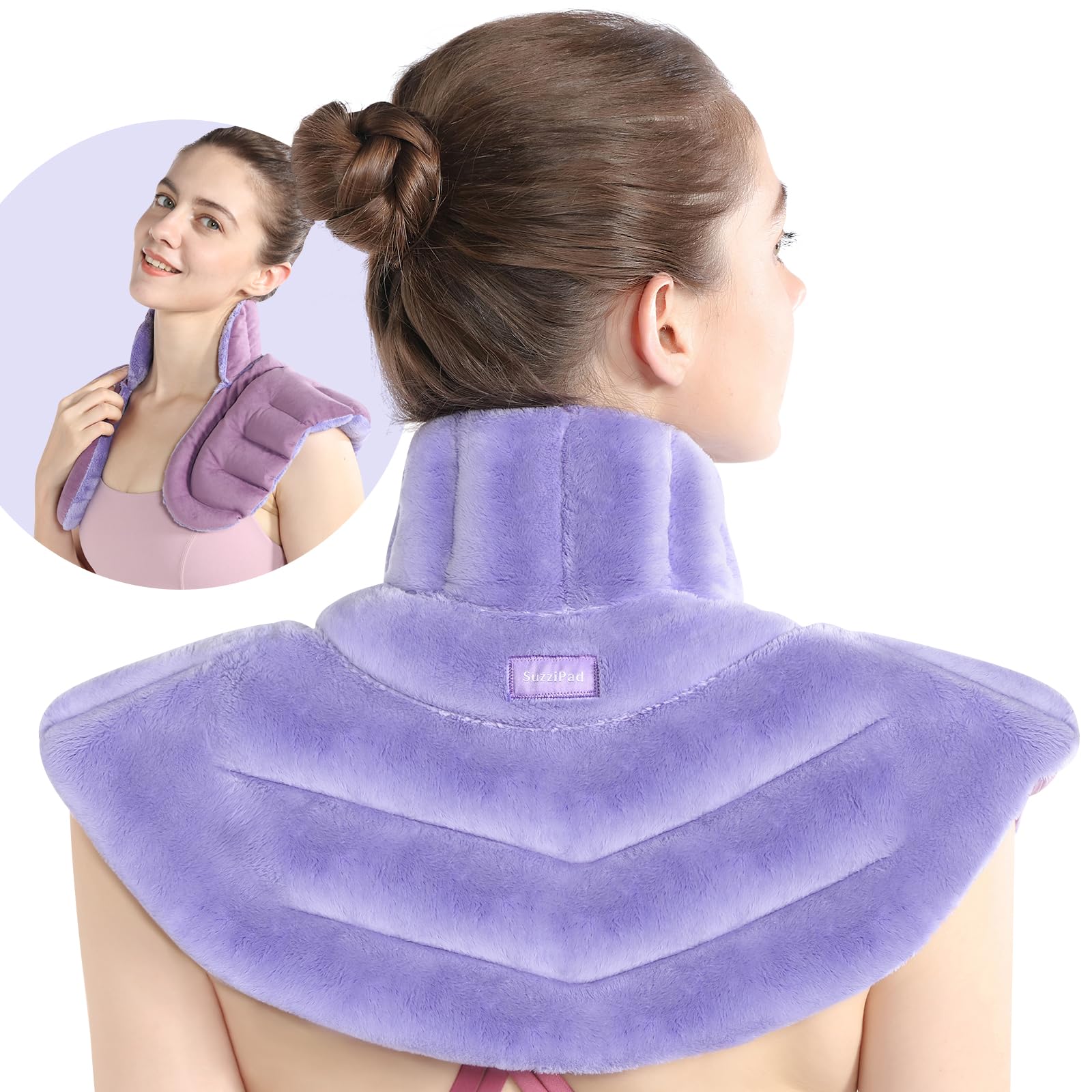 Photo 1 of SuzziPad Microwave Heating Pad for Neck and Shoulders, Weighted Shoulder Wrap to Reduce Discomfort, Heated Wraps with Herbal Aromatherapy, Moist Heat Warmer Hot & Cold Compress