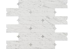 Bainley Peel and Stick Backsplash, 10-Sheet Peel and Stick Tiles PVC Mixed Metal Wall Tile Stick on Backsplash for Kitchen
