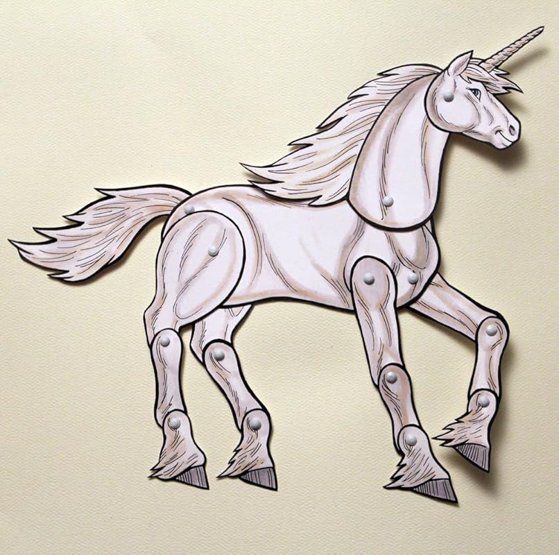 Unicorn Paper Doll Fantasy Articulated White Unicorn