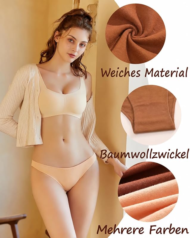 Paquete de 6 Ropa Interior de algodón para Mujer, Conjunto de Bragas de algodón para Mujer, Paquete múltiple, Hipster, Transpirable, S-XXL