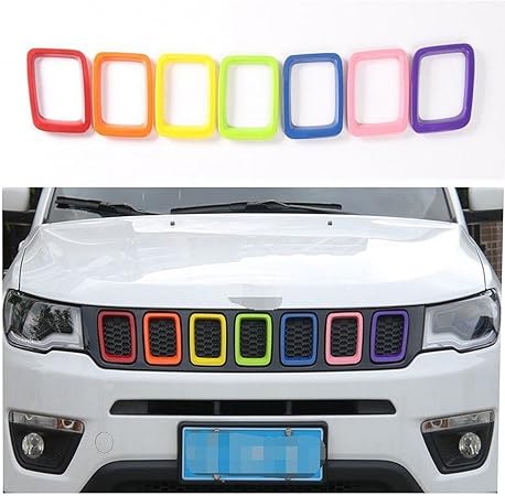 Hemeray Vor Abs Kuhlergrill Fugt Mesh Grill Zubehor Fur Jeep Compass 7 Farben Amazon De Auto