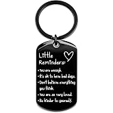 OUMILAN Little Reminders Keychain for Women Men | Affirmation Uplifting Mental Health You Are Enough，Inspiration Gifts