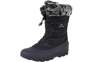 ICEFACE Waterproof Snow Boot Women with Quilted Nylon Fabric and Plush Lining for Ultimate Warmth and Comfort Stylish and Functional Winter Footwear Perfect for Snowy Days and Cold Weather Activitie