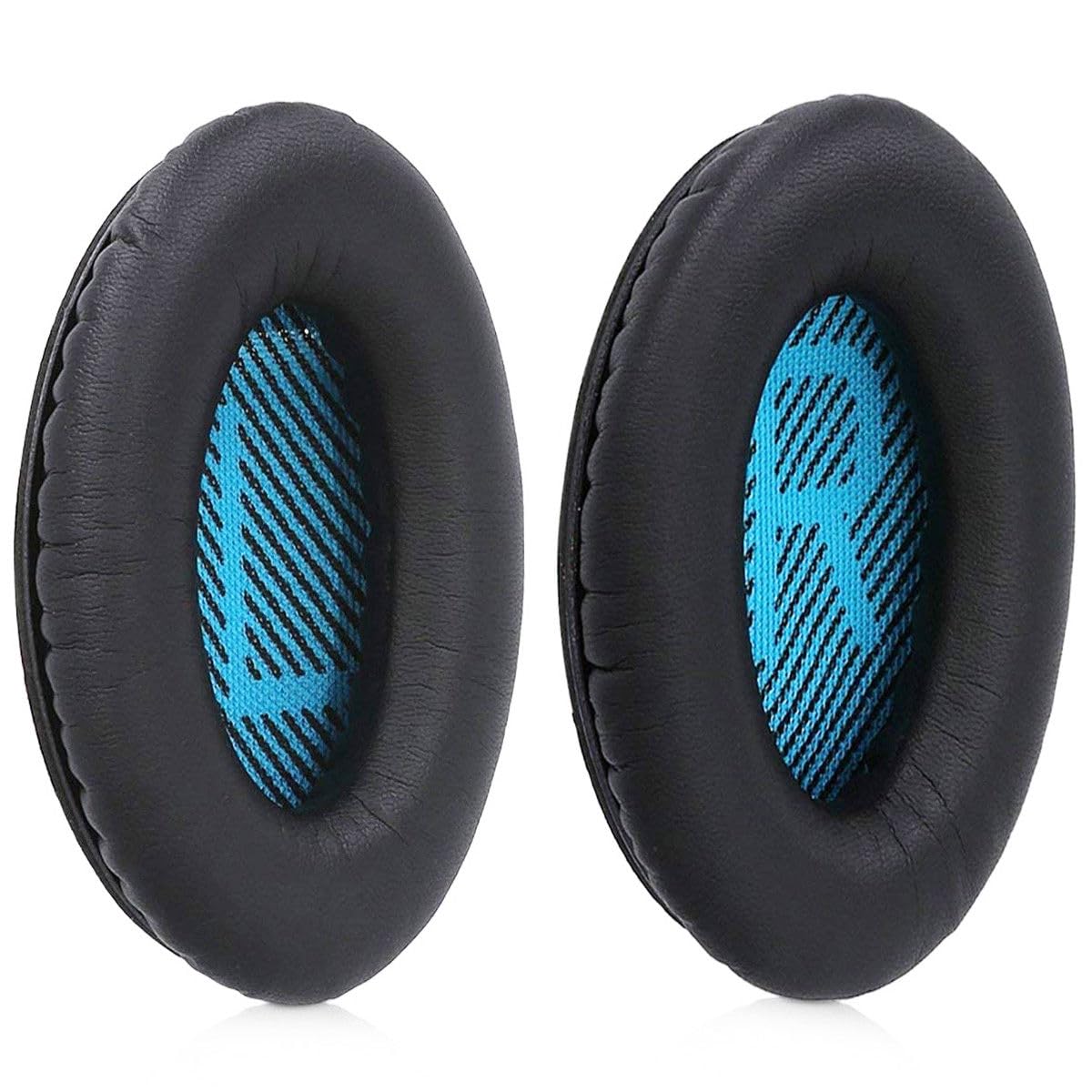 Ear Pads Replacement for Bose QC25 QC15 QC2 AE2 AE2i AE2w SoundTrue AEII SoundLink AEII Headphones by MMOBIEL – Memory Foam Earpad Cushions – Comfortable Noise Isolation Replacement – Black/Blue