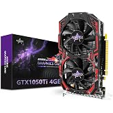 AISURIX GTX 1050 Ti 4G Graphics Card, 128 Bit GDDR5 PCI Express 3.0 Graphics Card, DVI VGA HDMI Graphics Card with Twin Freeze Fans Gaming GPU (1050 TI)