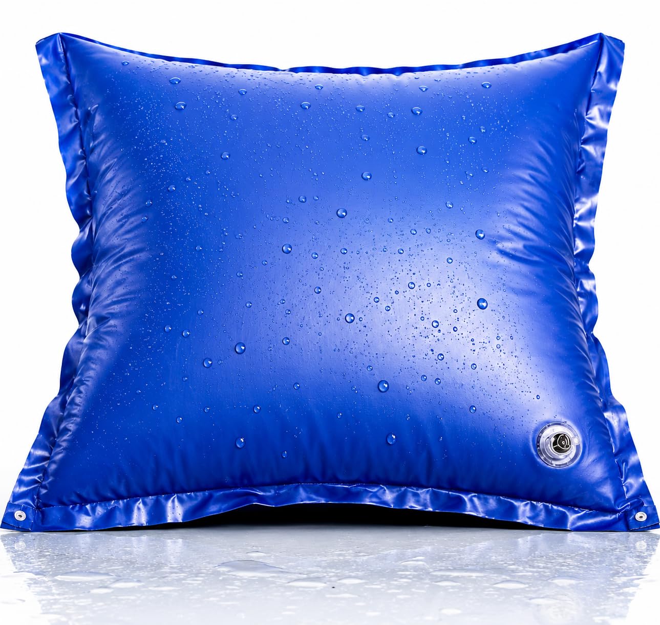 XXL Poolkissen zur Poolabdeckung 120 x 120 cm inkl. Seil – Rundes Luftkissen, Wintermittel für Abdeckung bei Winter und schlechtem Wetter, Zubehör für Pool Überdachung
