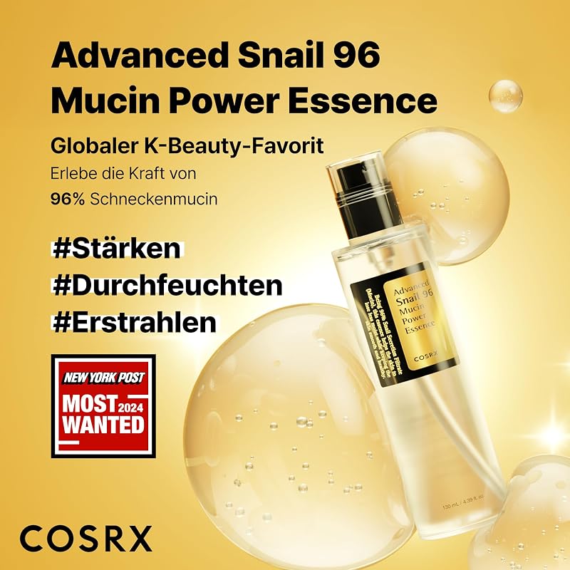 fortschrittliche Schnecken-Muzin-96-Power-Essenz 100 ml fl. oz | Schneckensekret-Filtrat 96 % | Hautreparaturserum | CPNP, Koreanische Hautpflege, ohne Tierquälerei, ohne Parabene, ohne Alkohol — Foto 3 von 7