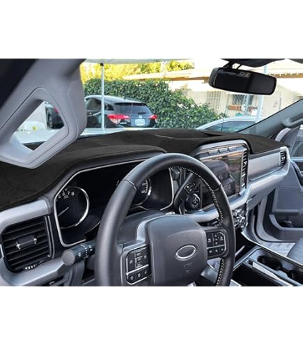 KUAFU Brown Dashboard Cover For 1980-1986 Ford F-Series & Bronco - ABS Plastic, Waterproof, Easy Install