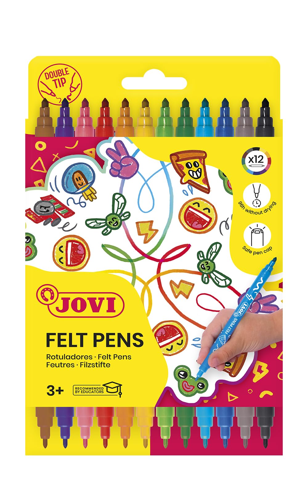 Jovi – Set of Double-Tipped Markers Felt-tip pens, Assorted Colours (1512)