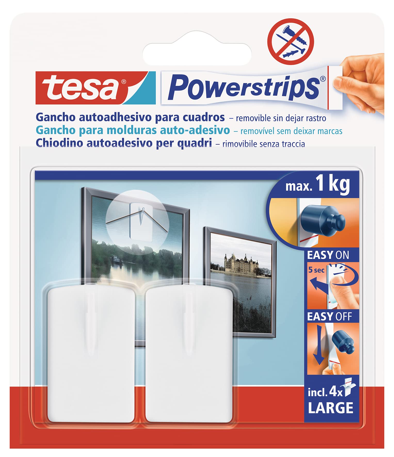 Tesa 58031-00021-01 Powerstrips Adhesive Strips Hanging Items