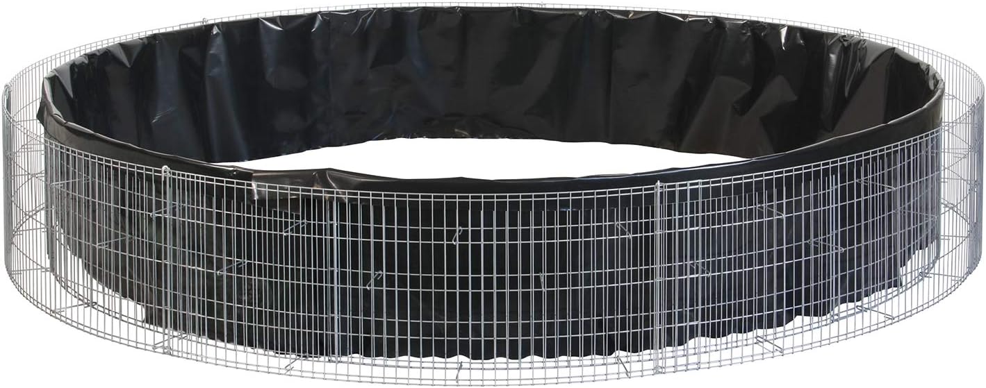 Raised Bed 95568 Gabions Height 40 Ø 240 cm Round Amazon.co.uk Garden