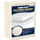 Non Slip Mattress Gripper, Anti-Slip Pad Prevents Mattress Sliding &amp; Holds Bed in Place, Easy Trim Gripper Pads for Sofa, Couch, Chair Cushions, Stops Mattress Topper from Slipping (King(70" x 78"))