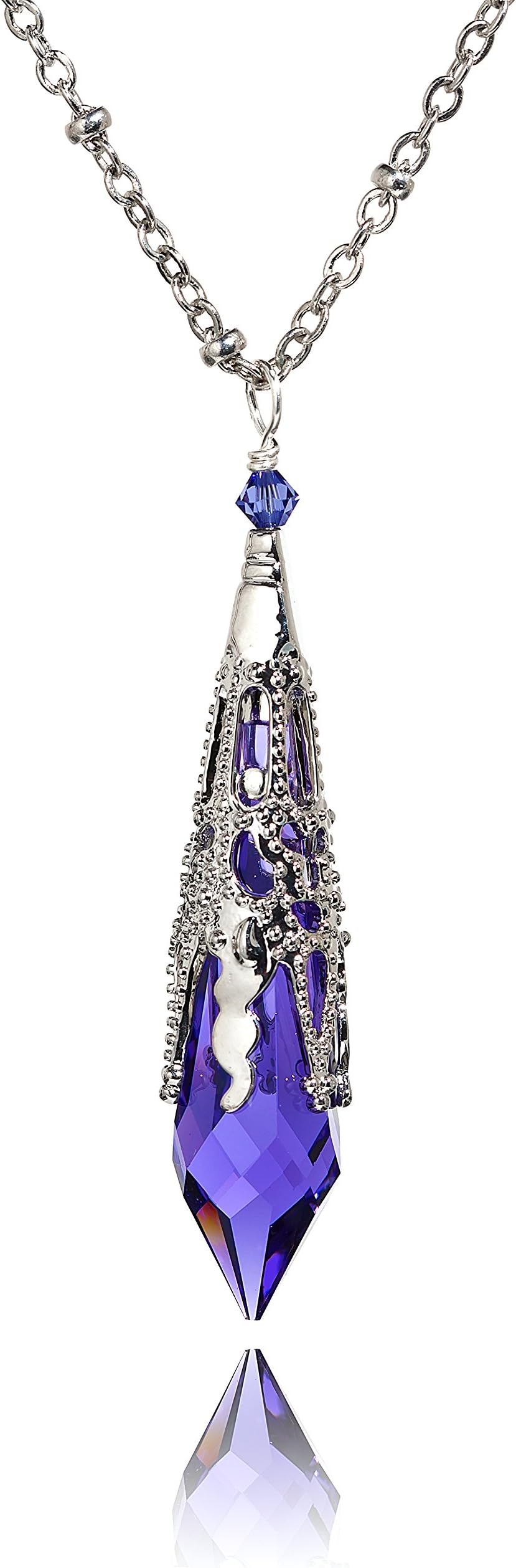 HisJewelsCreations Crystal Spike Pendant Necklace