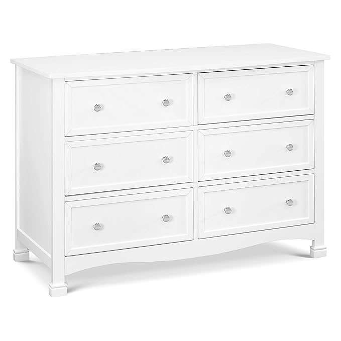Amazon Com Davinci Kalani 6 Drawer Double Wide Dresser In White Baby