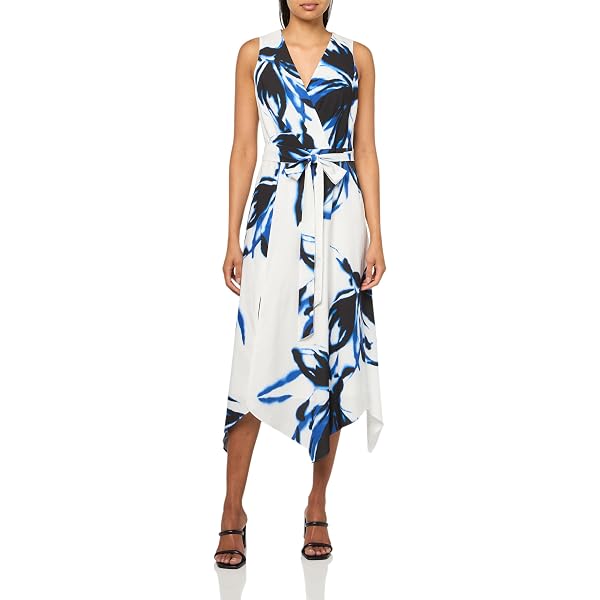 Anne Klein Smocked Bodice Tiered Dress at Amazon Women's Clothing store