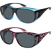 Fit Over Wrap Sunglasses Polarized Lens Wear Over Eyeglasses 100% UV Protection for Men and Women