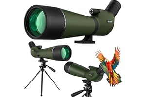 LULOLO 30-90x90 UHD Spotting Scope with Tripod Carrying Bag & Upgraded Phone Adapter - Super Bright BAK4 Prism Waterproof Spotting Scopes for Target Shooting, Hunting, Bird Watching, Wildlife Viewing