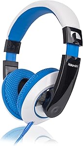 Nakamichi NK780 Precision Sound Over The Ear Headphones With Mic Remote- Blue