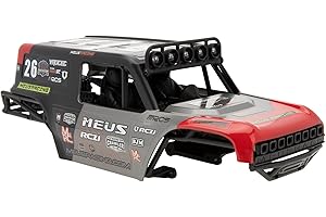 MEUS Racing MB18 TRX4M Body & Chassis Kit for Traxxas TRX4M Defender Bronco K10 F150 High Trail 1/18 RC Crawler Upgrades Parts (Red&Black)