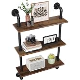 Merapi 3 Tier Rustic Floating Shelves Industrial Pipe Floating Shelf | Wall Mounted for Wall, Kitchen Storage Shelves, Coffee
