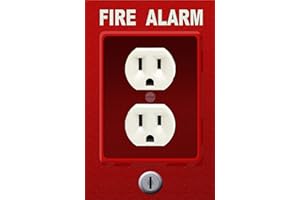 CREATE-A-MURAL Boys Room Light Switch Cover Plate Kids Decorative Nursery Teen Toddler Room Decor Bedroom Bathroom Playroom (Fire Alarm Outlet)