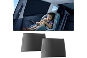 [2025 Upgrade] DMJN Car Window Shades for Baby (2 Packs), [100% Block UV & Sun Glare Protection], Baby Car Window Shade, Privacy Automobile Shade for Back Side Windows - Universal Fit (Medium)