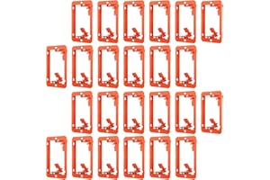 FWEEK 24 Pack Single Gang Low Voltage Mounting Bracket, Flush Mounting Wall Plate, Pass Through Wall Plates for Networking, HDMI, Coaxial Cables, Speaker Wires-Orange